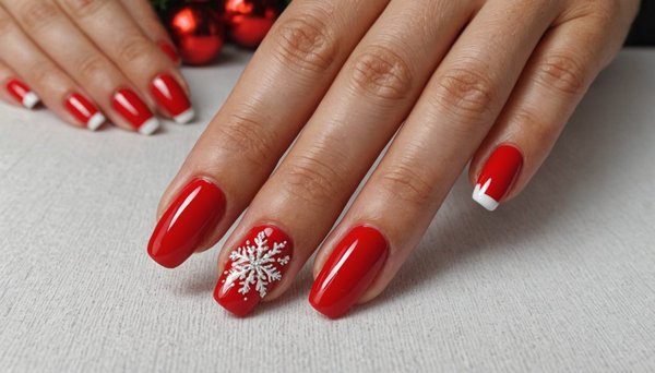 Red french tip: elevate your holiday nail game effortlessly